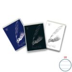 Blocco con punto metallico 70 fogli PIGNA Mont Blanc A5 a righe 1R assortiti