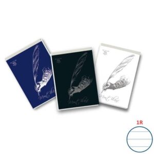 Blocco con punto metallico 70 fogli PIGNA Mont Blanc A5 a righe 1R assortiti