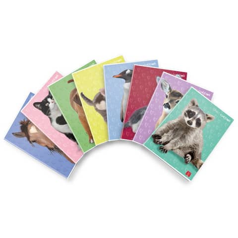 Quaderno 42 fogli PIGNA Dolci Cuccioli A4 a righe 0C con margine assortiti