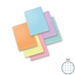Quaderno 42 fogli PIGNA Monocromo Pastel A4 a quadretti 5M assortiti
