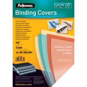 Copertine per rilegatrici FELLOWES Clear PVC A4 180my