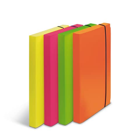 Scatole portaprogetti Leonardi Fluo dorso 3 cm PPL assortiti