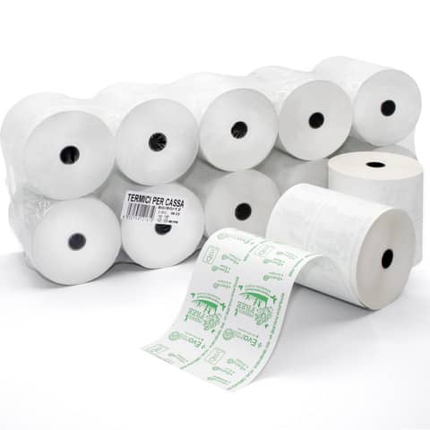 Rotoli registratore di cassa Rotolificio Pugliese Evoroll lunga durata 80 mm x 80
