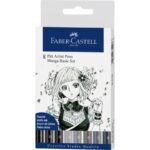 Faber Castell Pitt Artist pigmented ink pen - 8 pcs.