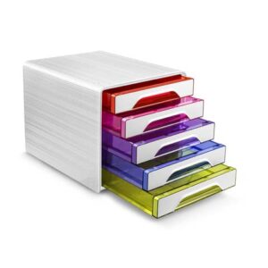 Cassettiera da scrivania CEP Smoove 360x288x271 mm bianco 5 cassetti medi