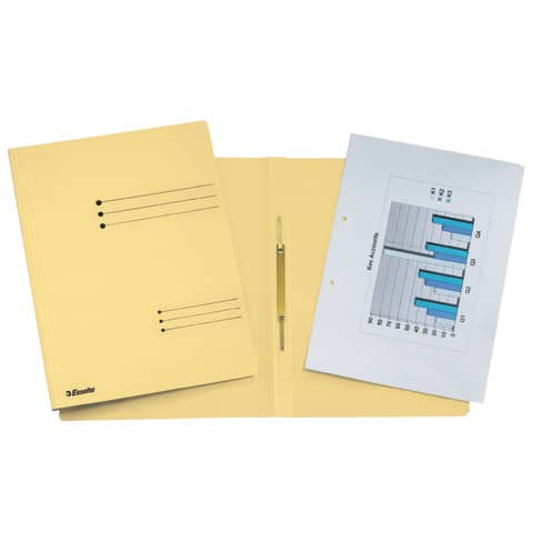 Cartelline ad aghi Esselte Rapid File 29,5x32 cm giallo