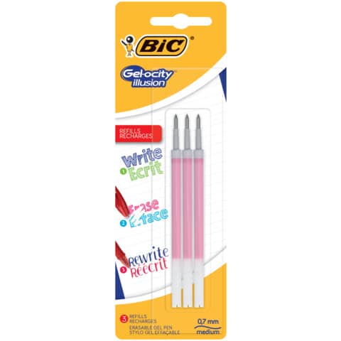 Refill BIC Gelocity Illusion Blister 0.7 mm red