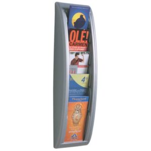 Paperflow aluminium wall display 5 compartments for 1/3 A4 formats