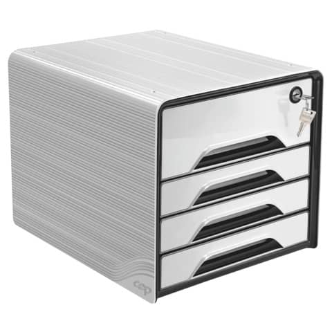 CEP Smoove Secure 36x28,8x27,1 cm 4-drawer chest of drawers with black inserts