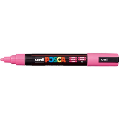 Marcatore a tempera Posca Uni-Ball punta tonda 1,8-2,5 mm rosa