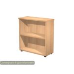 Mobile a giorno basso faggio 80x35xH.72 cm con 1 ripiano regolabile