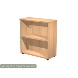 Mobile a giorno basso faggio 80x35xH.72 cm con 1 ripiano regolabile