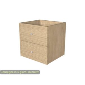Coppia di cassetti rovere per libreria componibile Maxicolor Artexport