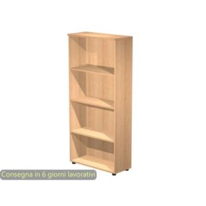 Mobile a giorno alto faggio 80x35xH.180 cm con 3 ripiani regolabili