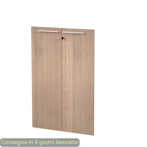 Coppia ante medie ciliegio arabis 80x115,4 cm in melaminico con serratura