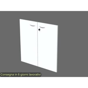 Ante con serratura bianco 80x67 cm in melaminico per mobile basso linea