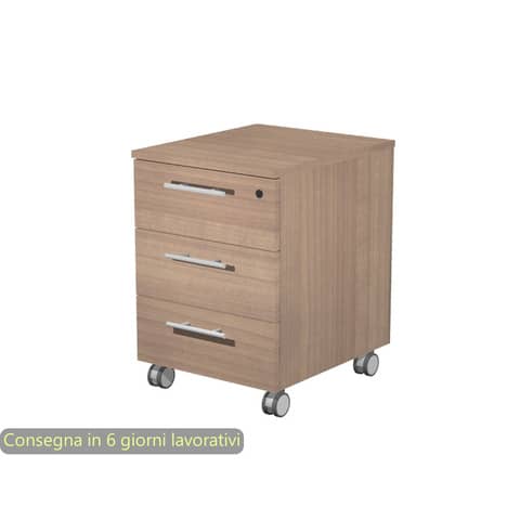 Cassettiera 3 cassetti ciliegio arabis 41,8x52xH.61,5 cm fornita montata