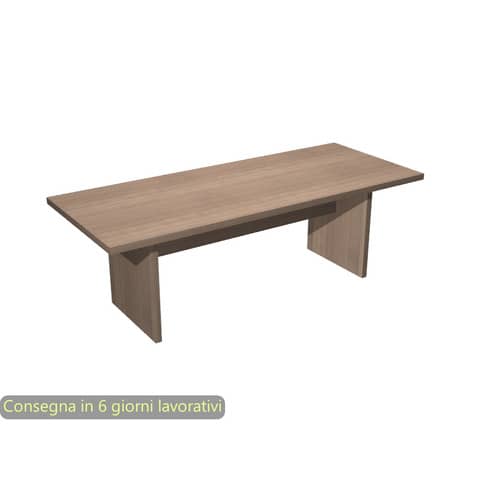Meeting table cherry arabis 220x100x74 cm matching panel leg