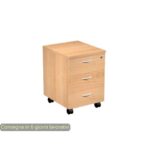 EC - Three-drawer chest of drawers mounted beech 41,8x52xH.59,5 cm Presto line
