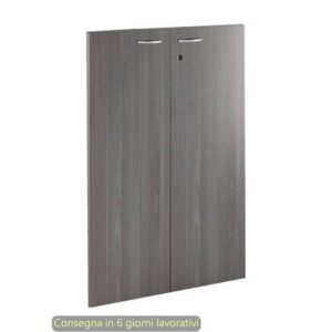 Ante con serratura frassino toscano 80x115 cm in melaminico per mobile medio