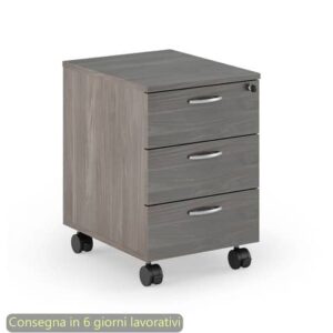 EC - Cassettiera a tre cassetti montata frassino toscano 41,8x52xH.59,5 cm linea