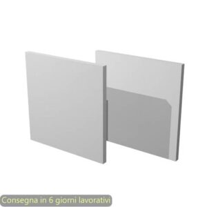 Coppia di dietri grigio alluminio per libreria componibile Maxicolor Artexport