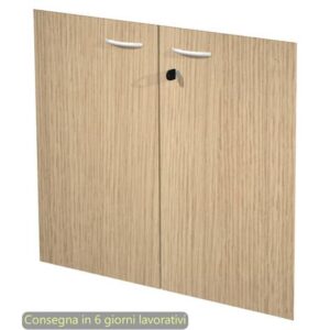 Ante con serratura rovere 80x67 cm in melaminico per mobile basso linea
