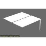 Postazione aggiuntiva doppia Bench bianco 120x168x72,5 cm gamba a ponte in