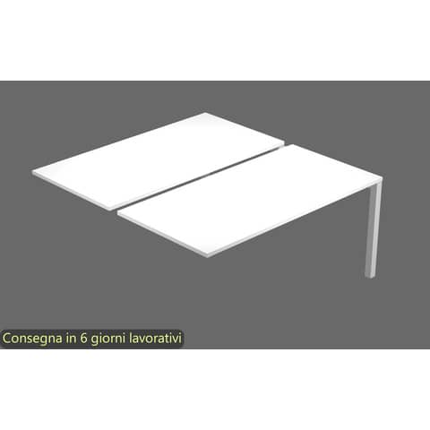 Postazione aggiuntiva doppia Bench bianco 180x168x72,5 cm gamba a ponte in