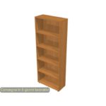 Libreria alta componibile noce chiaro doppia larghezza 76x32xH.196 cm linea