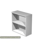 EC - Low grey open cabinet 80x44xH.72 cm with 1 adjustable shelf