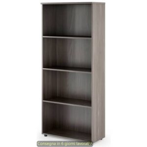 Mobile a giorno alto frassino toscano 80x35xH.180 cm con 3 ripiani regolabili