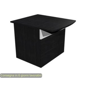 Bancone reception basso per disabili nero venato frassino 80x97,5xH.72 cm in