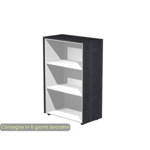 Mobile a giorno medio singolo top nero venato frassino 83x43x119,8 struttura