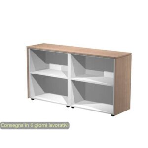 Mobile a giorno basso doppio top ciliegio arabis 163x43x81,4 cm struttura