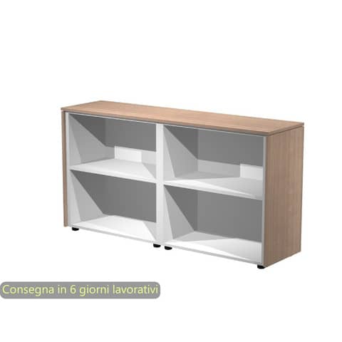 Mobile a giorno basso doppio top ciliegio arabis 163x43x81,4 cm struttura
