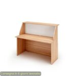 Arabis cherry reception desk 140x76xH.117 cm in melamine