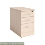 Tall oak chest of drawers 2 drawers + 1 filing cabinet 44x80x73 cm coplanar