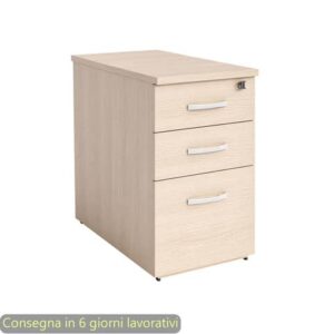Cassettiera alta rovere 2 cassetti + 1 classificatore 44x80x73 cm complanare