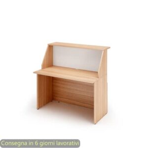 Bancone reception ciliegio arabis 120x76xH.117 cm in melaminico