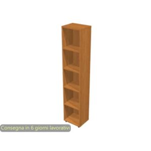 Libreria alta componibile noce chiaro modulo singolo 40x32xH.196 cm linea