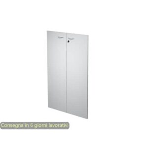 Ante con serratura grigio 80x115 cm in melaminico per mobile medio linea