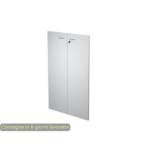 Ante con serratura grigio 80x115 cm in melaminico per mobile medio linea