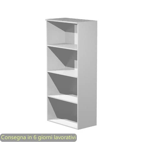 EC - Mobile a giorno alto grigio 80x44xH.180 cm con 3 ripiani regolabili