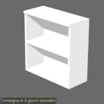 Low open white cabinet 80x35xH.72 cm with 1 adjustable shelf