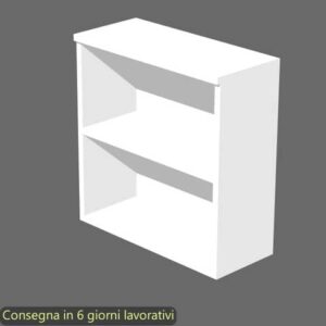 Mobile a giorno basso bianco 80x35xH.72 cm con 1 ripiano regolabile