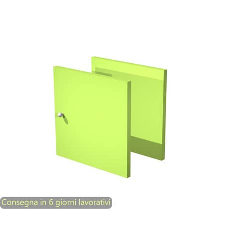 Coppia di antine verde neon per libreria componibile Maxicolor Artexport -