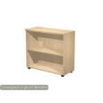 Mobile a giorno basso rovere 80x35xH.72 cm con 1 ripiano regolabile