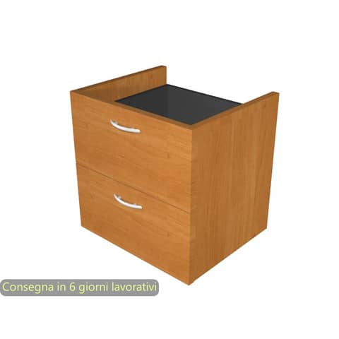 Coppia di cassetti noce chiaro libreria componibile Artexport Protocollo