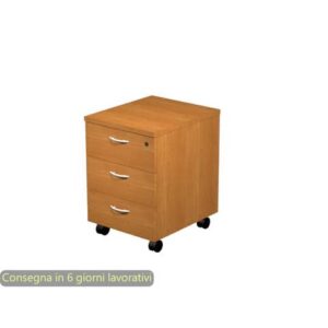 EC - Cassettiera a tre cassetti montata noce chiaro 41,8x52x59,5 cm linea Presto